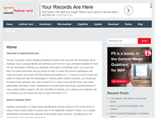 Tablet Screenshot of aadhaarcard.com